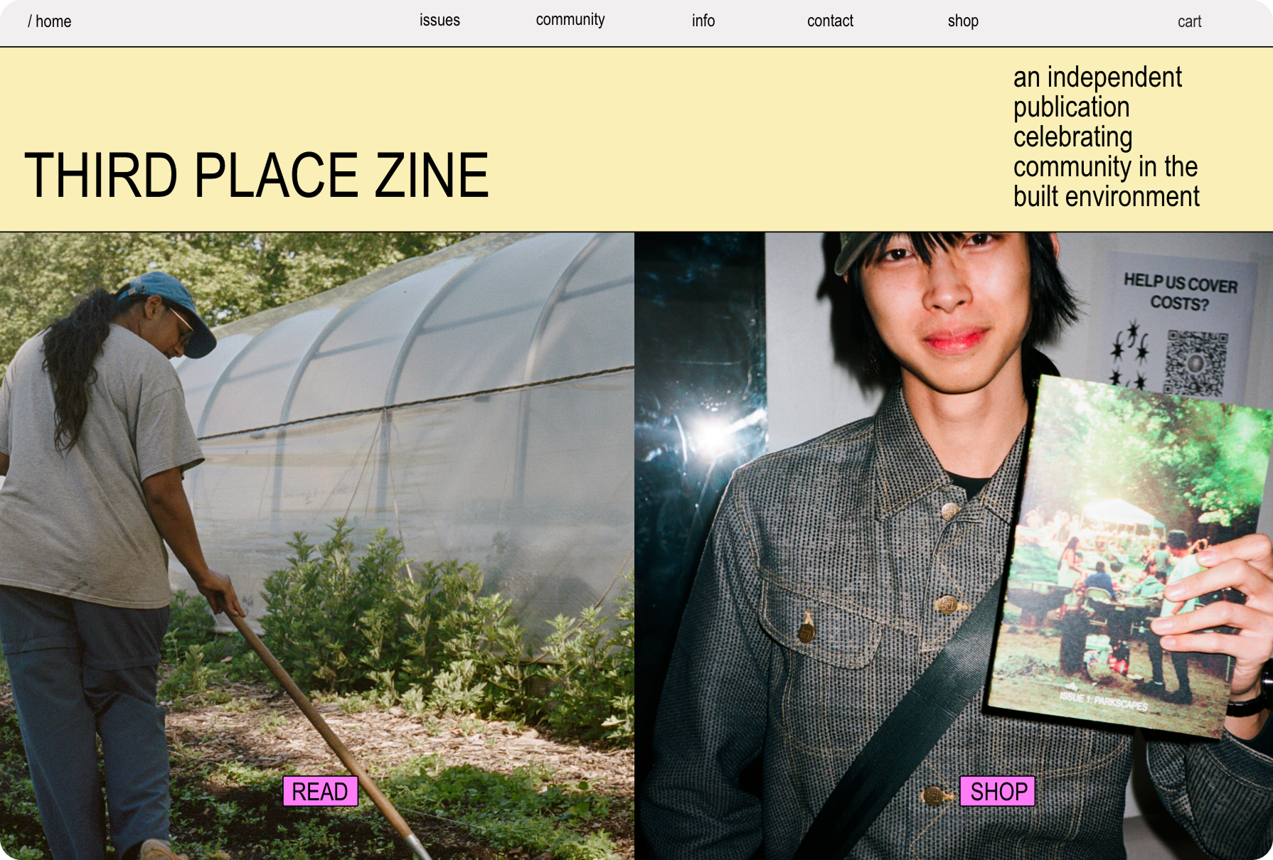 Third Place Zine Issue Page